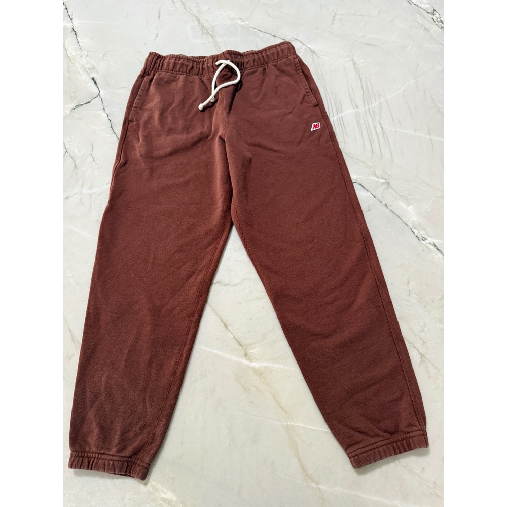 New Balance Made in USA Mens Core Sweatpants Rich Oak Brown Joggers Large L